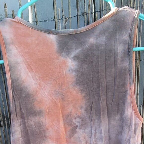 Ginger G Tie-Dyed Sleeveless Tank Top Tied Front Women's - S - Picture 9 of 11